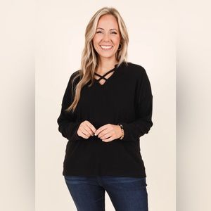 CHIC SOUL | Follow Your Journey Top, Black